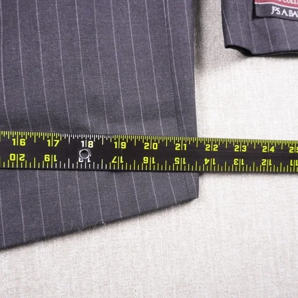 Jos. A. Bank Blazer Classic Charcoal Black Mens 44R 100% Wool 2 Button 100% Wool - Picture 12 of 15